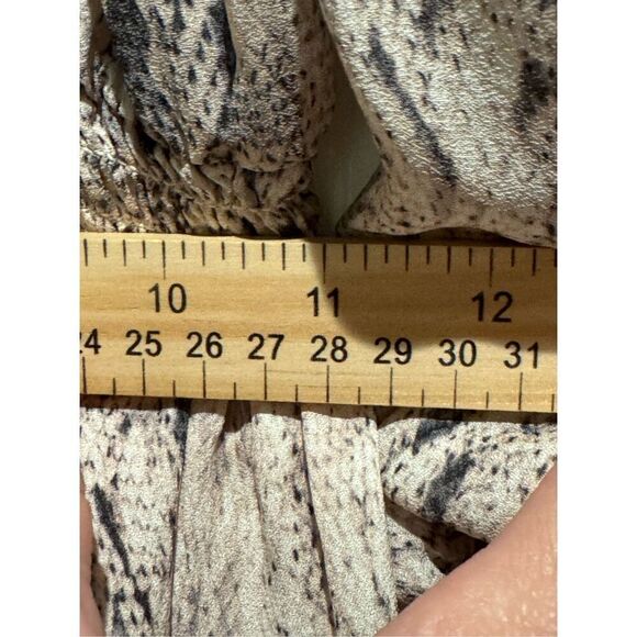 RAMY BROOK Lauren Blush Combo 100% Silk Smocked Waist Dress Small - Picture 11 of 15